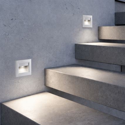 Brilagi - LED Stair Light STEP LIGHT LED/1.5W/230V IP44 Silver