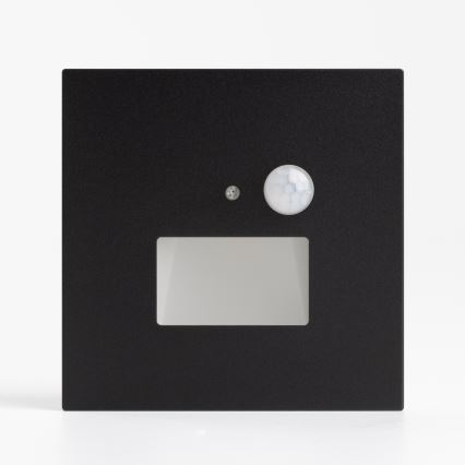 Brilagi - JACK LED Staircase Light with Motion and Dusk Sensor, 1.5W/230V, 3000/4000/6500K, Black