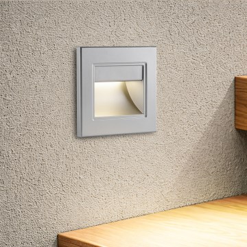 Brilagi - LED staircase light STEP LIGHT LED/1,5W/230V IP44 silver