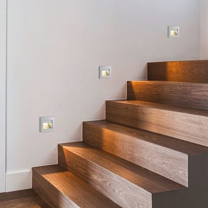Brilagi - LED staircase light STEP LIGHT LED/1,5W/230V IP44 silver