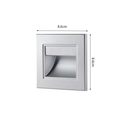 Brilagi - LED staircase light STEP LIGHT LED/1,5W/230V IP44 silver
