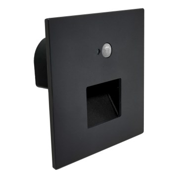 Brilagi - LED Staircase Light with Motion and Dusk Sensor JACK LED/3W/230V 3000/4000/6500K IP65 Black
