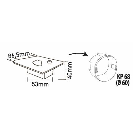 Brilagi - LED Staircase light with a motion sensor JACK LED/1,5W/230V 3000K/4000K/6500K black