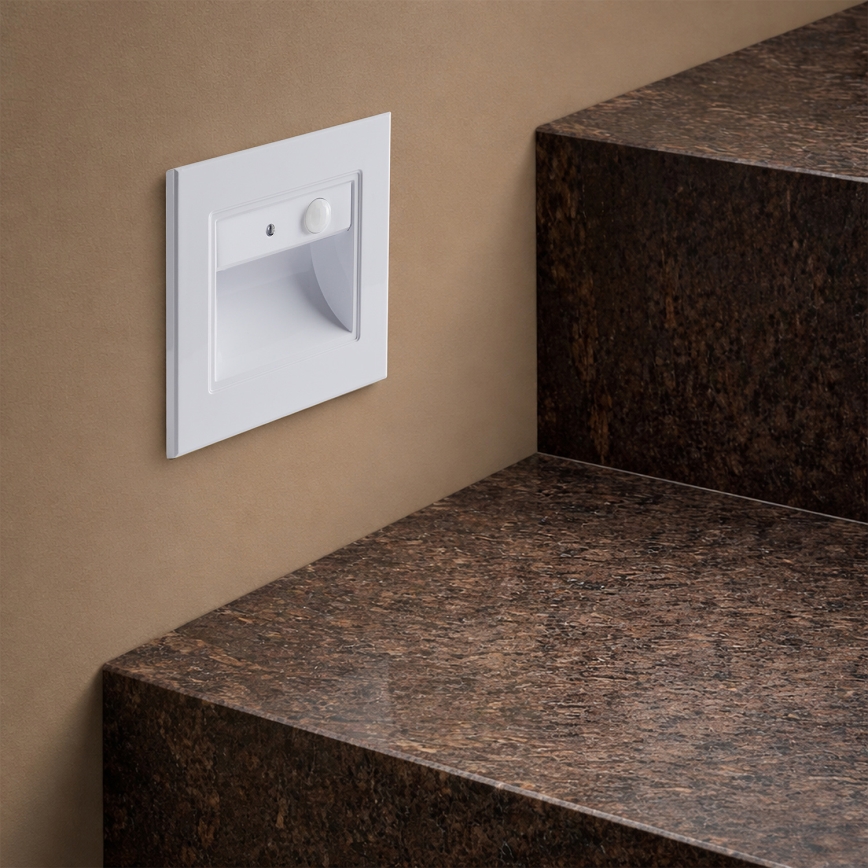 Brilagi - LED staircase light with sensor STEP LIGHT LED/1.5W/230V IP44 white