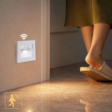 Brilagi - LED staircase light with sensor STEP LIGHT LED/1.5W/230V IP44 white