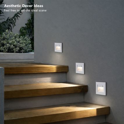 Brilagi - LED staircase light with sensor STEP LIGHT LED/1.5W/230V IP44 white