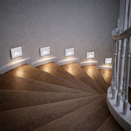 Brilagi - LED staircase light with sensor STEP LIGHT LED/1.5W/230V IP44 white