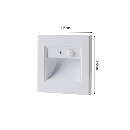 Brilagi - LED staircase light with sensor STEP LIGHT LED/1.5W/230V IP44 white