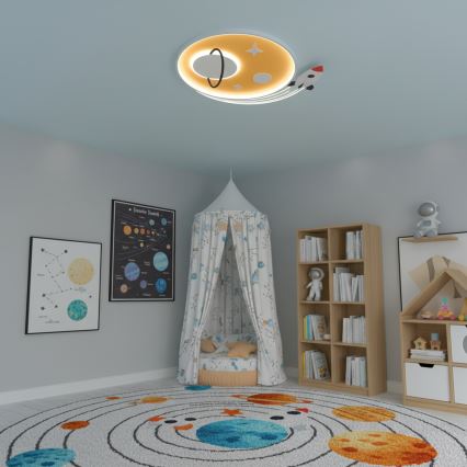 Brilagi - STARSHIP LED Kids' Ceiling Light LED/64W/230V 3000/4500/6000K Yellow
