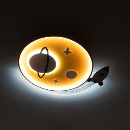 Brilagi - STARSHIP LED Kids' Ceiling Light LED/64W/230V 3000/4500/6000K Yellow