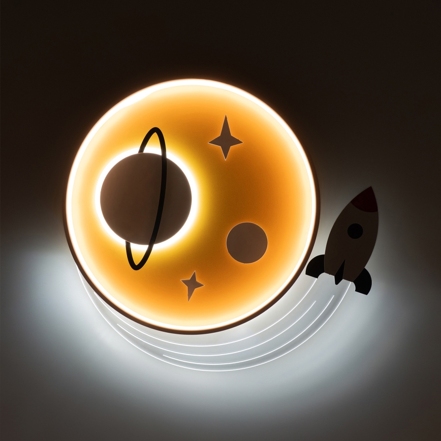 Brilagi - STARSHIP LED Kids' Ceiling Light LED/64W/230V 3000/4500/6000K Yellow