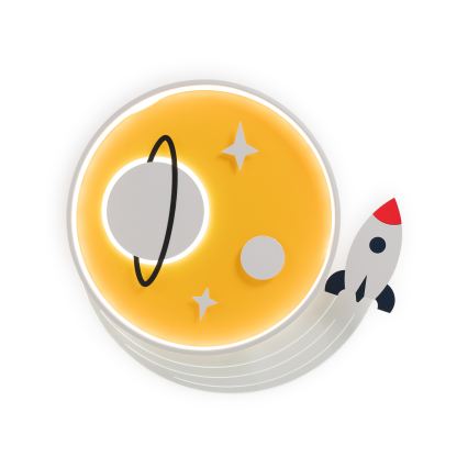 Brilagi - STARSHIP LED Kids' Ceiling Light LED/64W/230V 3000/4500/6000K Yellow