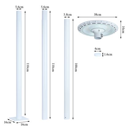 Brilagi - LED Street lamp URBANSPARK LED/120W/230V white IP65