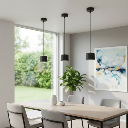 Brilagi - LED STRIPY Cable-hung Pendant 1xGX53/15W/230V Black