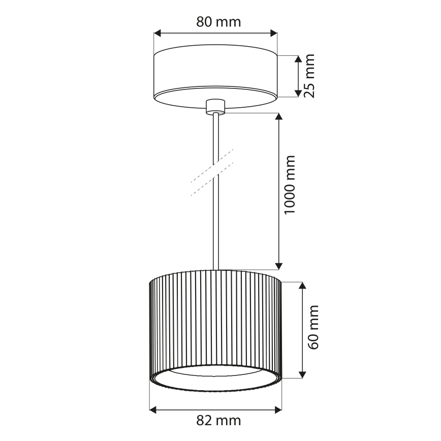 BRILAGI - LED STRIPY Cable-hung Pendant 1xGX53/15W/230V pr. 82 mm Black
