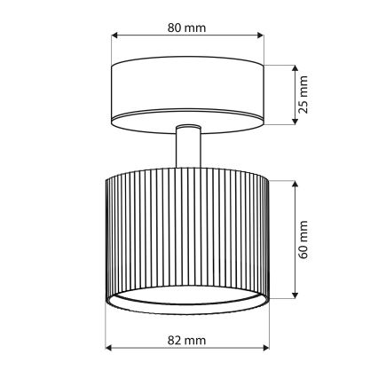 Brilagi - LED STRIPY Spot Light 1xGX53/15W/230V Black