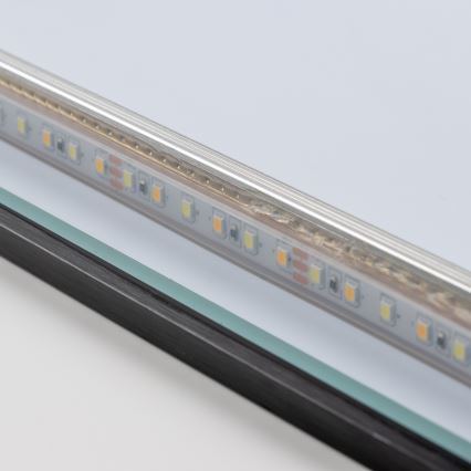 Brilagi - SUELLO LED Bathroom Mirror LED/24W/230V 60x60 cm Black IP44 CRI 90 Dimmable + CCT