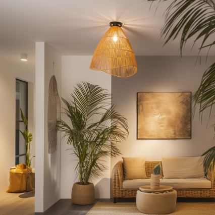 Brilagi - LED Surface-Mounted Ceiling Chandelier CERIA BOHO 1xE27/40W/230V Ø 70 cm brown