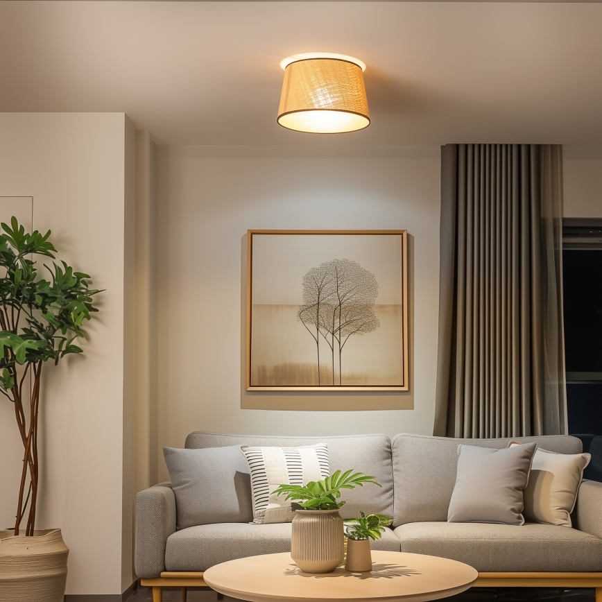 Brilagi - LED Surface-Mounted Ceiling Light CERIA 1xE27/40W/230V Ø 35 cm Beige