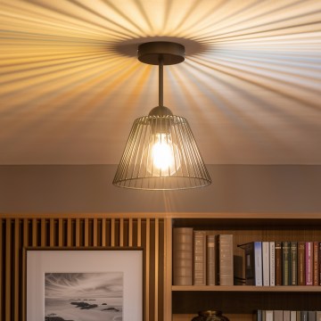 Brilagi - LED Surface-Mounted Ceiling Light CERIA WIRE 1xE27/60W/230V diam. 21 cm Black