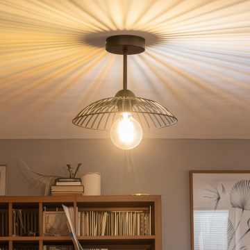 Brilagi - LED Surface-Mounted Ceiling Light CERIA WIRE 1xE27/60W/230V Ø 26 cm black