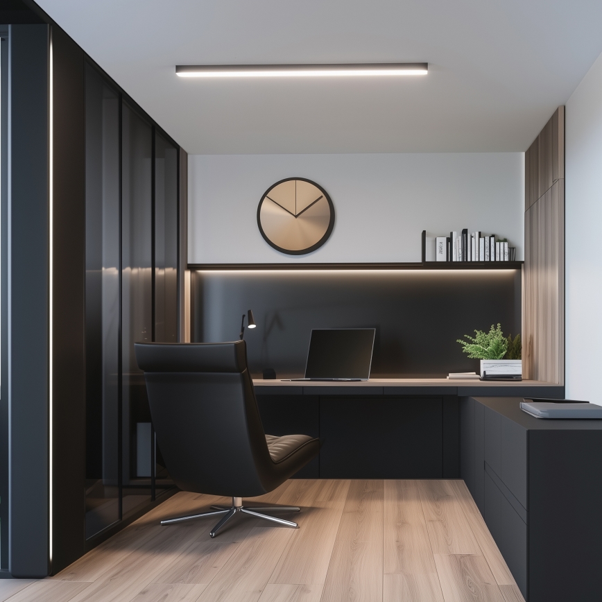 Brilagi - LED Surface-mounted Ceiling Light FULLDAY LED/20/30/40W/230V 2700/4000/6000K 120 cm UGR19 black