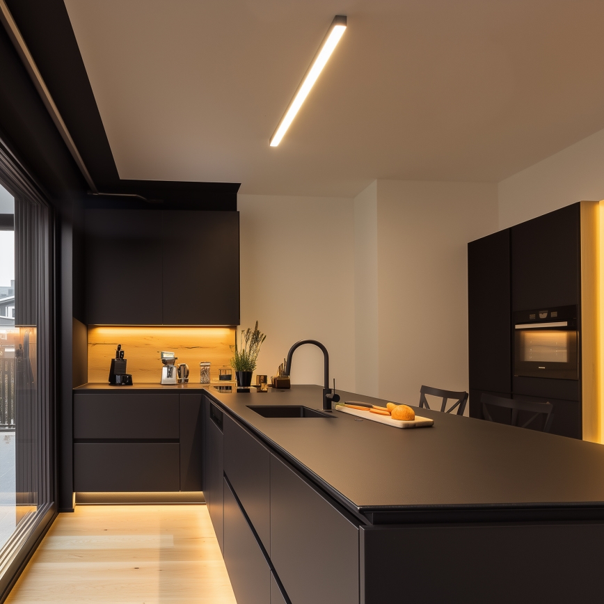 Brilagi - LED surface-mounted ceiling light FULLDAY LED/30/40/50W/230V 2700/4000/6000K 150 cm black