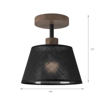 Brilagi - LED  Surface-mounted chandelier ANTHONY 1xE14/60W/230V oak walnut/black