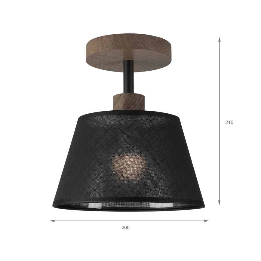 Brilagi - LED  Surface-mounted chandelier ANTHONY 1xE14/60W/230V oak walnut/black