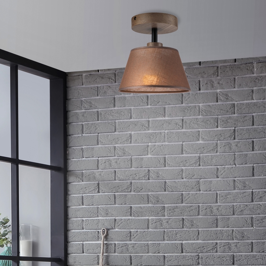 Brilagi - LED  Surface-mounted chandelier ANTHONY 1xE14/60W/230V oak walnut/brown