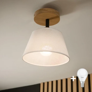 Brilagi - LED Surface-mounted chandelier ANTHONY 1xE14/60W/230V oak/white