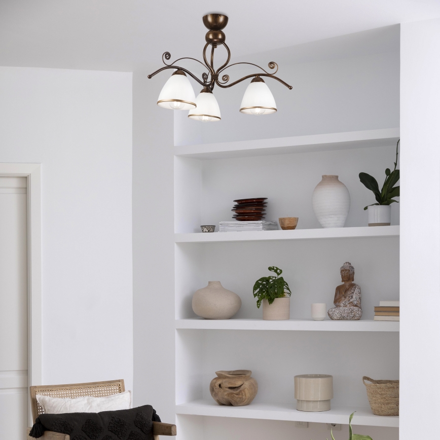 Brilagi - LED Surface-mounted chandelier ANTICO 3xE27/60W/230V bronze patina