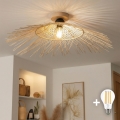 BRILAGI - LED Surface-mounted chandelier CERIA BOHO 1xE27/40W/230V diam. 100 cm bamboo/oak