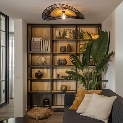 Brilagi - LED Surface-Mounted Chandelier CERIA BOHO 1xE27/40W/230V Ø 80 cm black/brown