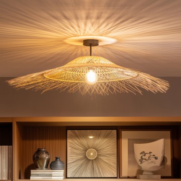 Brilagi - LED Surface-mounted chandelier CERIA BOHO 1xE27/60W/230V diameter 100 cm black/beige