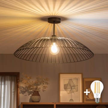 Brilagi - LED Surface-Mounted Chandelier CERIA WIRE 1xE27/60W/230V Ø 60 cm black