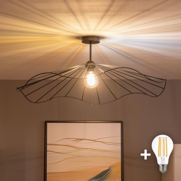Brilagi - LED Surface-Mounted Chandelier CERIA WIRE 1xE27/60W/230V Ø 80 cm black