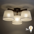 BRILAGI - LED Surface-mounted chandelier LATTE 3xE27/15W/230V pine/beige