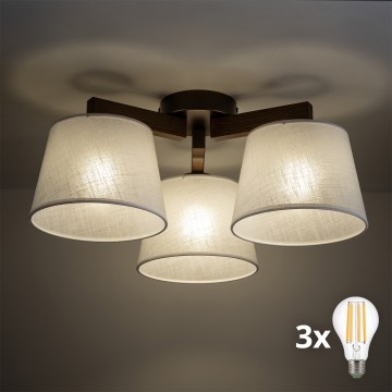 BRILAGI - LED Surface-mounted chandelier LATTE 3xE27/15W/230V pine/beige