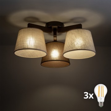 BRILAGI - LED Surface-mounted chandelier LATTE 3xE27/15W/230V pine/mix