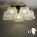 BRILAGI - LED Surface-mounted chandelier LATTE 5xE27/15W/230V pine/white
