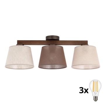 BRILAGI - LED Surface-mounted chandelier LATTE SABIA 3xE27/15W/230V pine/mix