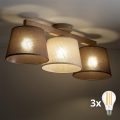 BRILAGI - LED Surface-Mounted Chandelier LATTE SABIA 3xE27/15W/230V pine/mix