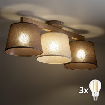 BRILAGI - LED Surface-Mounted Chandelier LATTE SABIA 3xE27/15W/230V pine/mix