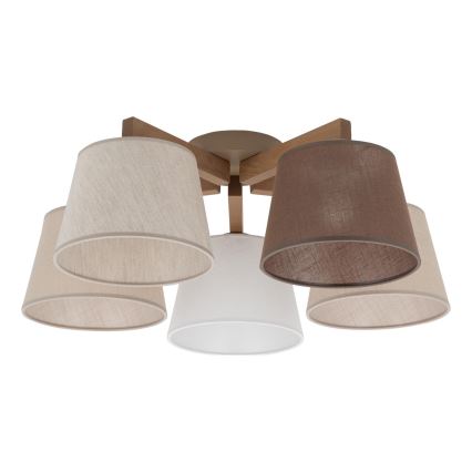 BRILAGI - LED Surface-mounted chandelier LATTE SABIA 5xE27/15W/230V pine/mix