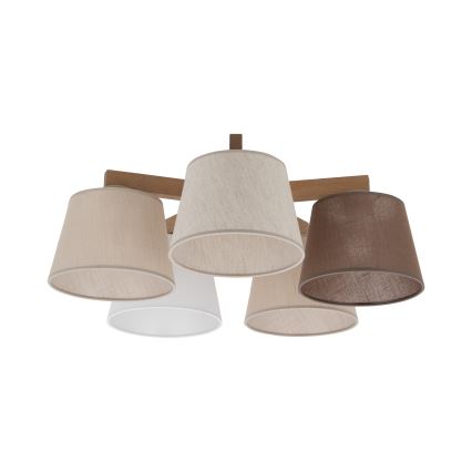 BRILAGI - LED Surface-mounted chandelier LATTE SABIA 5xE27/15W/230V pine/mix