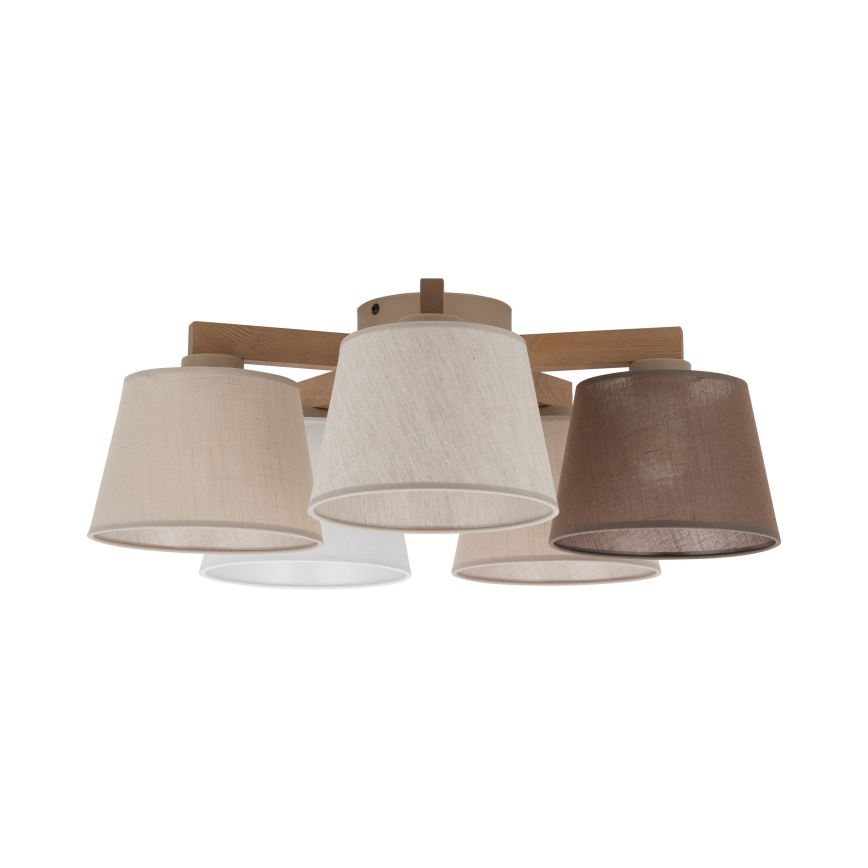 BRILAGI - LED Surface-mounted chandelier LATTE SABIA 5xE27/15W/230V pine/mix
