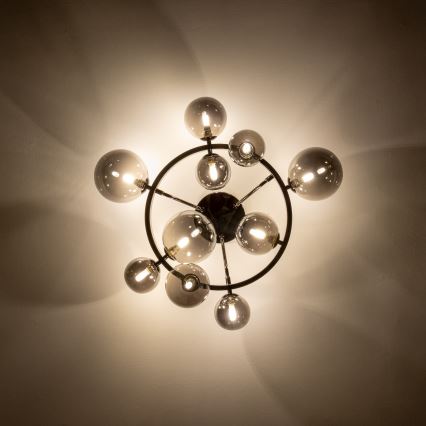 Brilagi - LED Surface-Mounted Chandelier MILLA 10xG9/3W/230V Black Chrome/Smoked