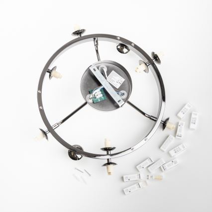 Brilagi - LED Surface-Mounted Chandelier MILLA 10xG9/3W/230V Black Chrome/Smoked