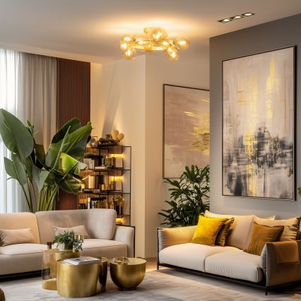 Brilagi - LED Surface-mounted chandelier MILLA 10xG9/3W/230V gold